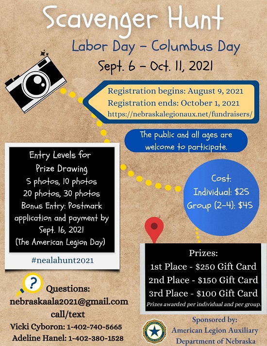 ALA Dept NE Scavenger Hunt Flyer