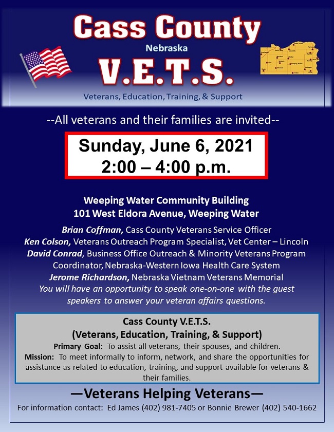 Cass County VETS June Save the Date
