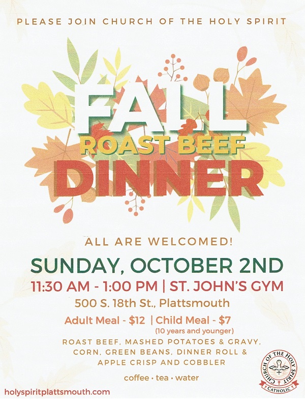 Roast Beef Dinner Flyer