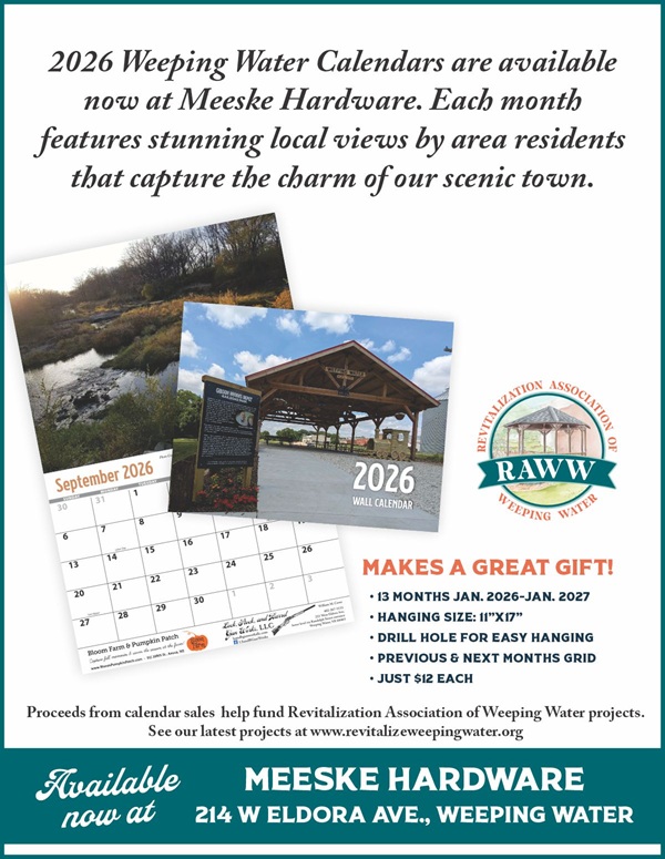 2026 Calendar Ad WW Newsletter