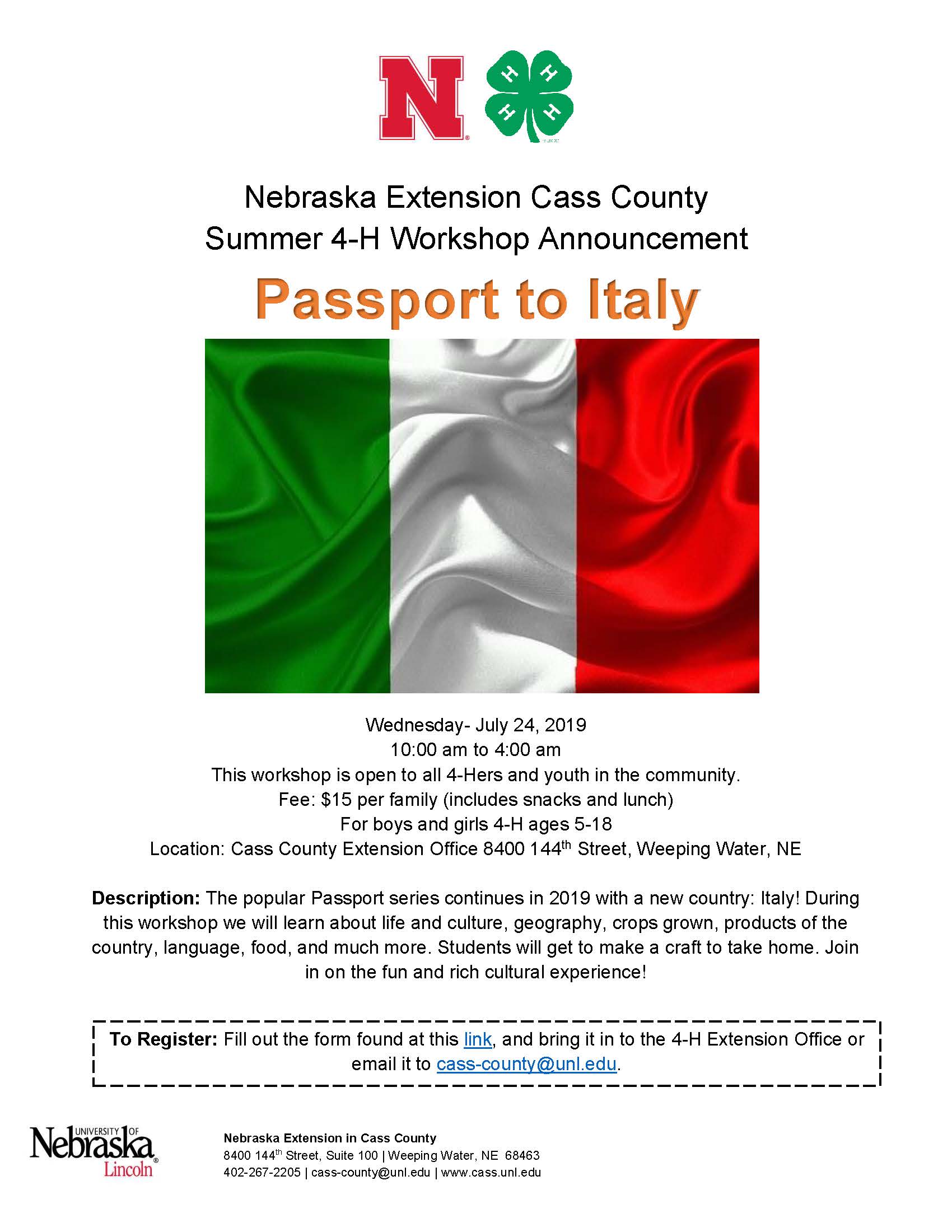 2019 Passport to Italy