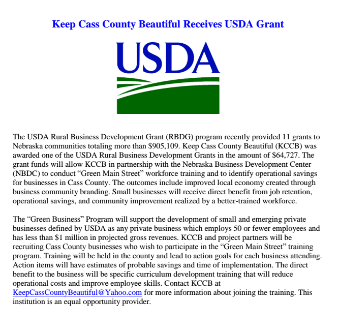 KCCB grant