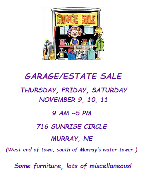 2017 11 01 Garage Estate Sale